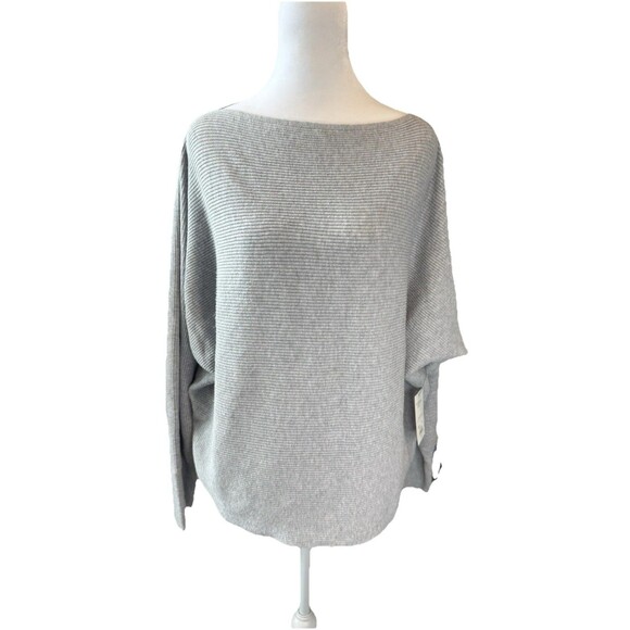 Nine West Sweater Women's Dolman Size XL Gray Heather Long Sleeve - Picture 2 of 10